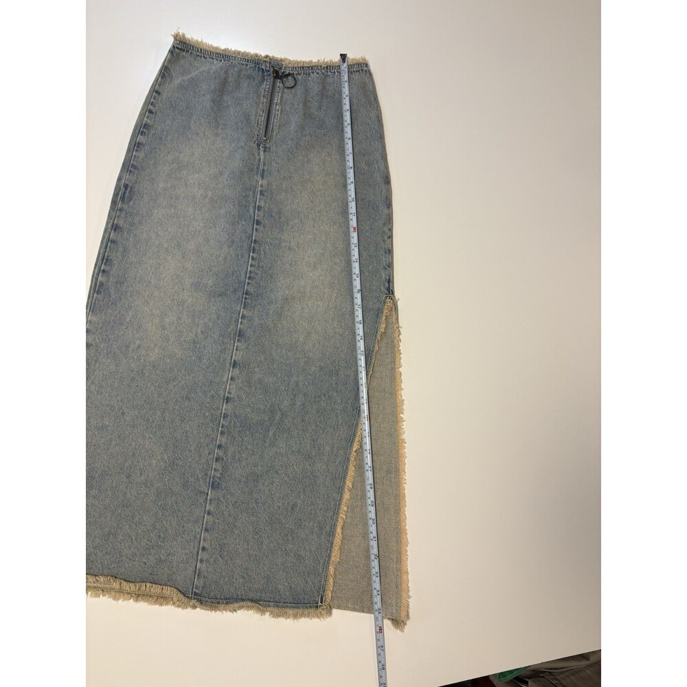 BDG Urban Outfitters Maxi Skirt O-Ring Zipper & High Side Slit Y2K Style Retro
